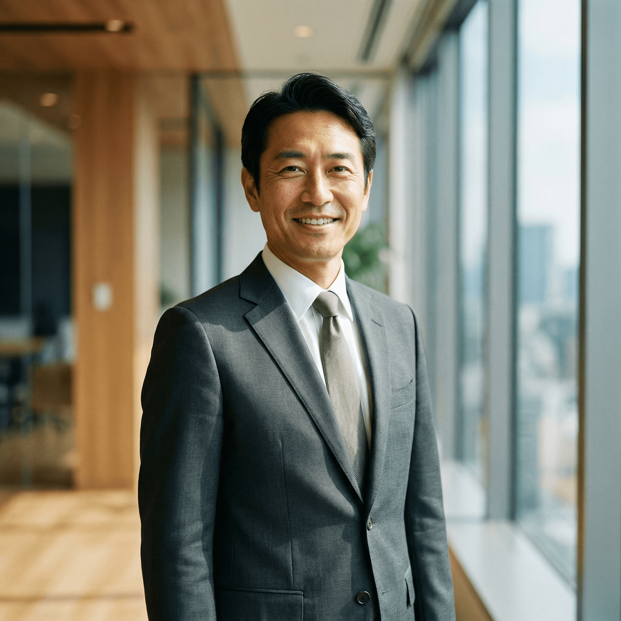 信頼感のある男性担当者